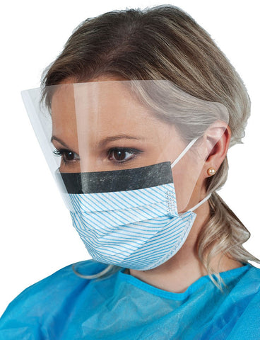 Protective Face Mask with Large Anti-Fog Shield & Safety Buckle